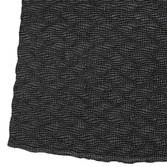 2000s Black Geometric Pleated Summer Tank Top Size Small Form Fitting Tank - Picture 2 of 3